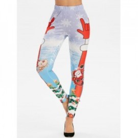Christmas Santa Claus Print Leggings