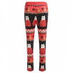 Christmas Cat Print Leggings
