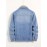 Men's Distressed Denim Jacket with Chest Pocket - Casual Button Up Style