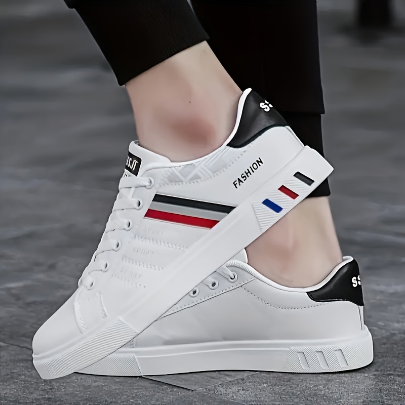 Mens Solid Classic Skateboard Shoes Lace Up Low Top For Outdoor Jogging Campus All Seasons Men s Shoes Temu details 3